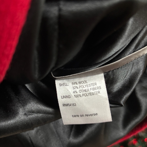 Calvin Klein size M red coat with belt - Picture 4 of 5